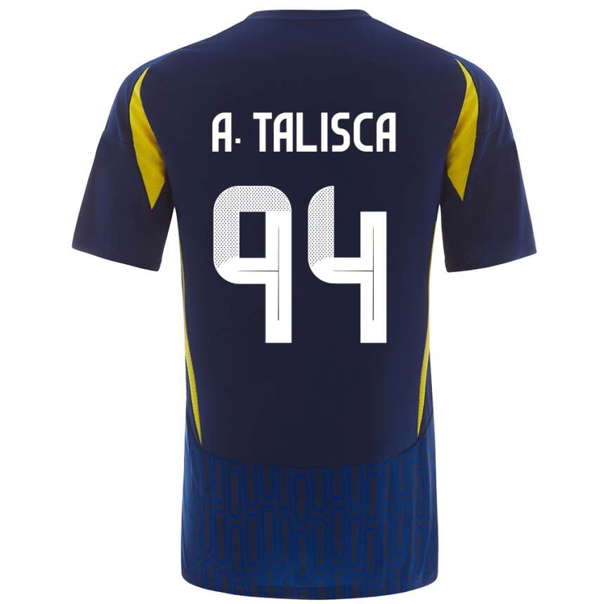 Niño Fútbol Camiseta Talisca #94 Azul Amarillo 2ª Equipación 2024/25 México