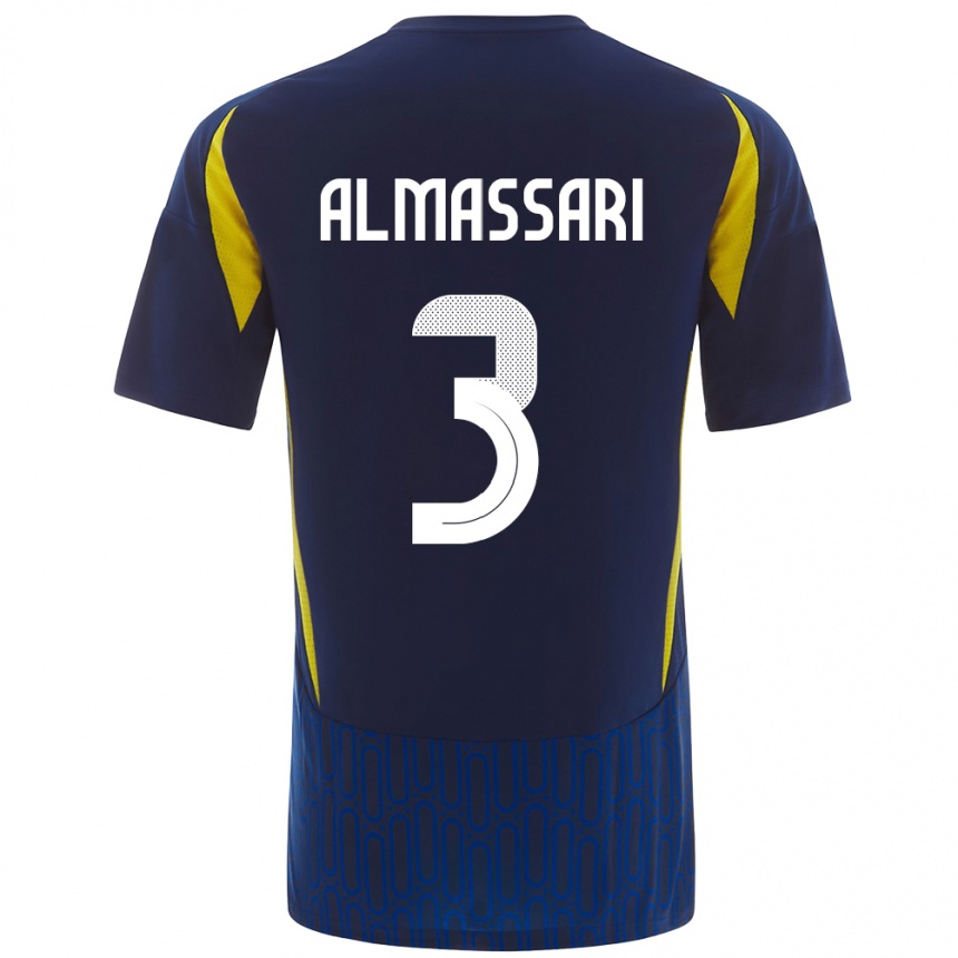 Niño Fútbol Camiseta Wadha Almassari #3 Azul Amarillo 2ª Equipación 2024/25 México