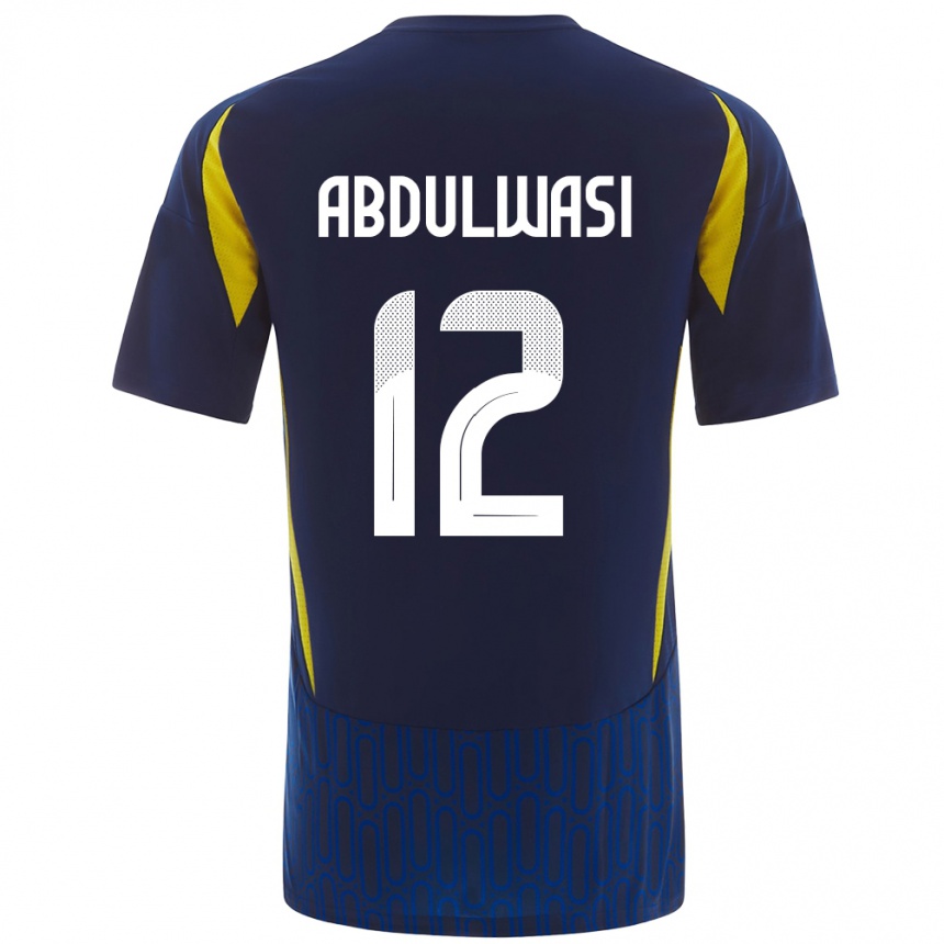 Niño Fútbol Camiseta Dalal Abdulwasi #12 Azul Amarillo 2ª Equipación 2024/25 México