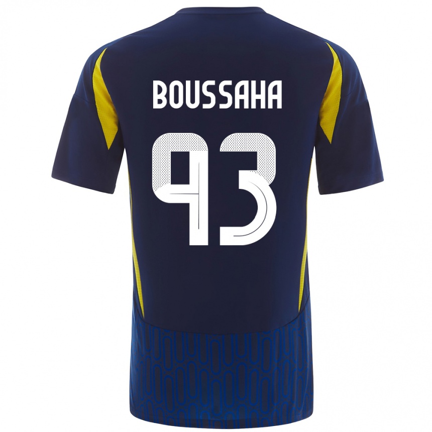 Niño Fútbol Camiseta Lina Boussaha #93 Azul Amarillo 2ª Equipación 2024/25 México