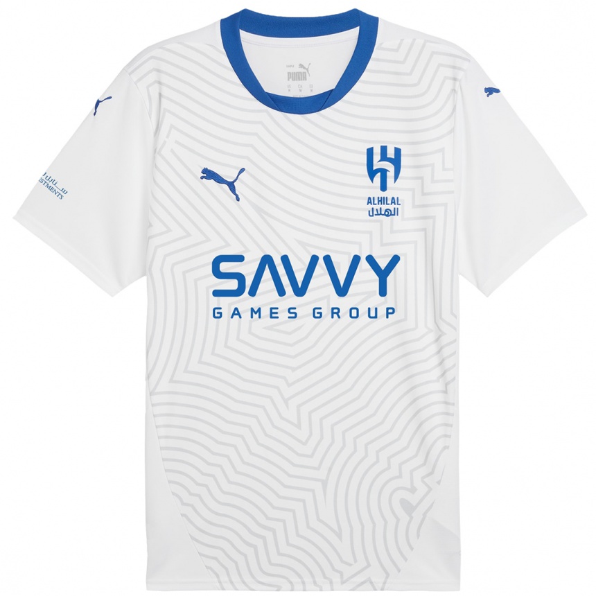 Niño Fútbol Camiseta Manal Al Saud #19 Blanco Azul 2ª Equipación 2024/25 México