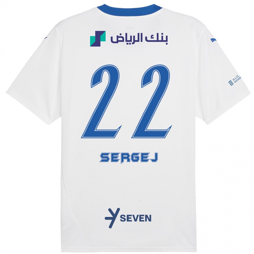 Niño Fútbol Camiseta Sergej Milinkovic-Savic #22 Blanco Azul 2ª Equipación 2024/25 México