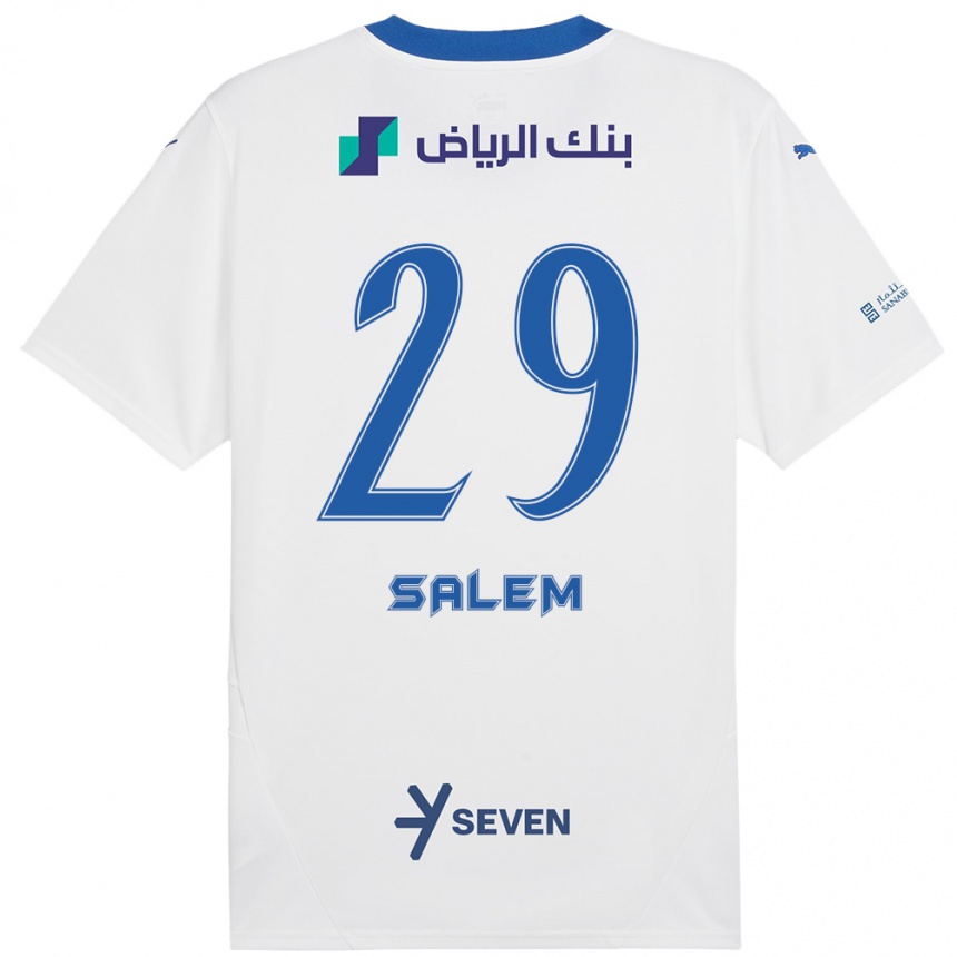 Niño Fútbol Camiseta Salem Al-Dawsari #29 Blanco Azul 2ª Equipación 2024/25 México