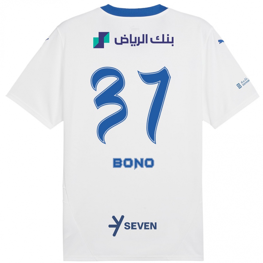 Niño Fútbol Camiseta Bono #37 Blanco Azul 2ª Equipación 2024/25 México