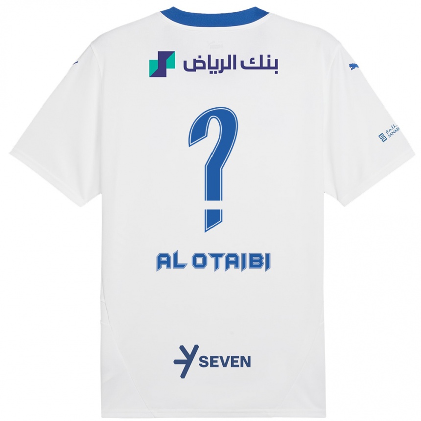 Niño Fútbol Camiseta Majd Al-Otaibi #0 Blanco Azul 2ª Equipación 2024/25 México