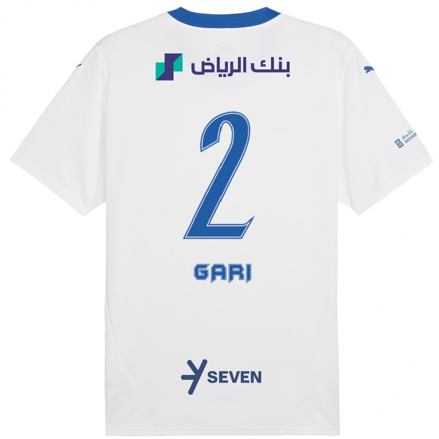 Niño Fútbol Camiseta Fatimah Gari #2 Blanco Azul 2ª Equipación 2024/25 México