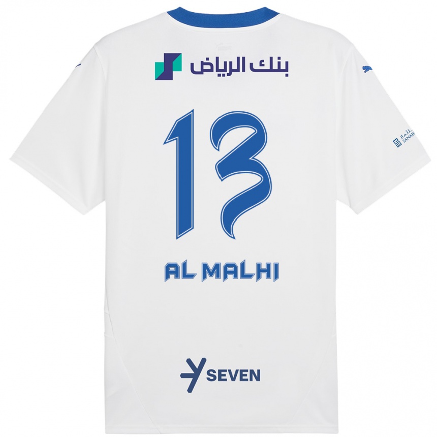 Niño Fútbol Camiseta Al Muhra Al-Malhi #13 Blanco Azul 2ª Equipación 2024/25 México