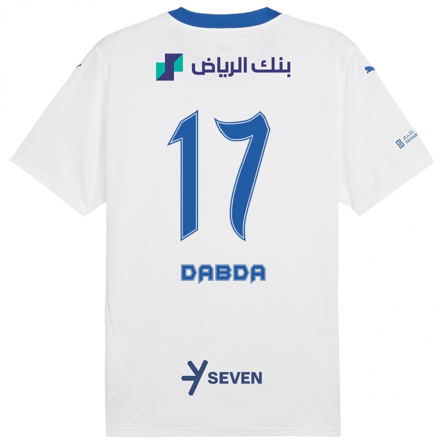 Niño Fútbol Camiseta Claudia Dabda #17 Blanco Azul 2ª Equipación 2024/25 México