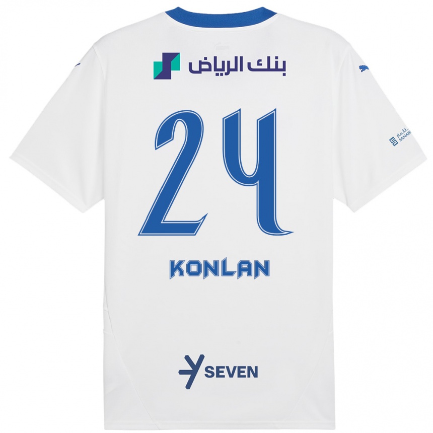 Niño Fútbol Camiseta Cynthia Konlan #24 Blanco Azul 2ª Equipación 2024/25 México