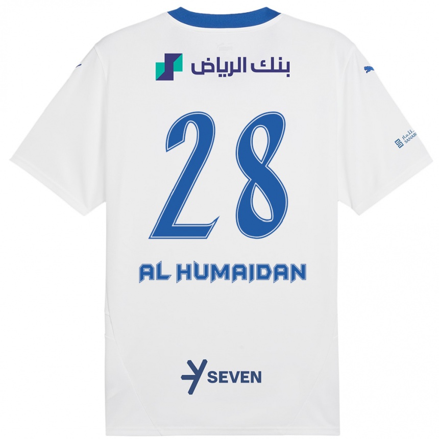 Niño Fútbol Camiseta Fay Al-Humaidan #28 Blanco Azul 2ª Equipación 2024/25 México