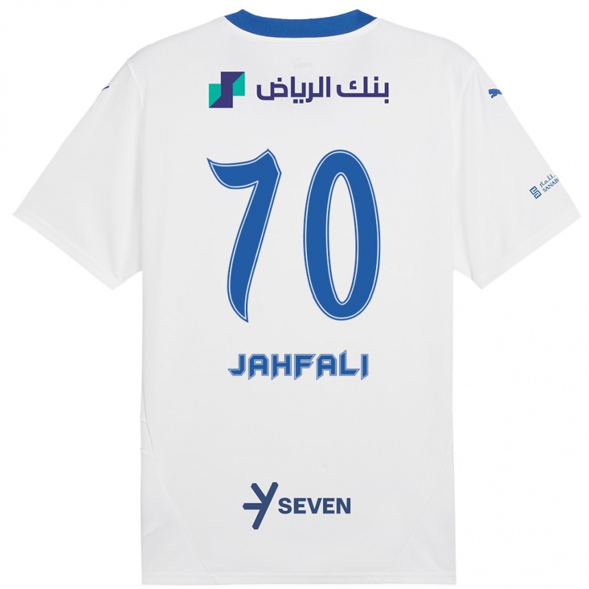 Niño Fútbol Camiseta Mohammed Jahfali #70 Blanco Azul 2ª Equipación 2024/25 México