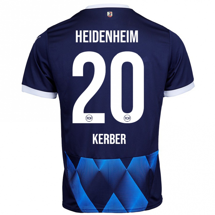 Niño Fútbol Camiseta Luca Kerber #20 Azul Marino Oscuro 2ª Equipación 2024/25 México