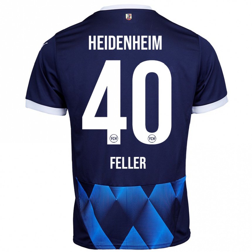 Niño Fútbol Camiseta Frank Feller #40 Azul Marino Oscuro 2ª Equipación 2024/25 México