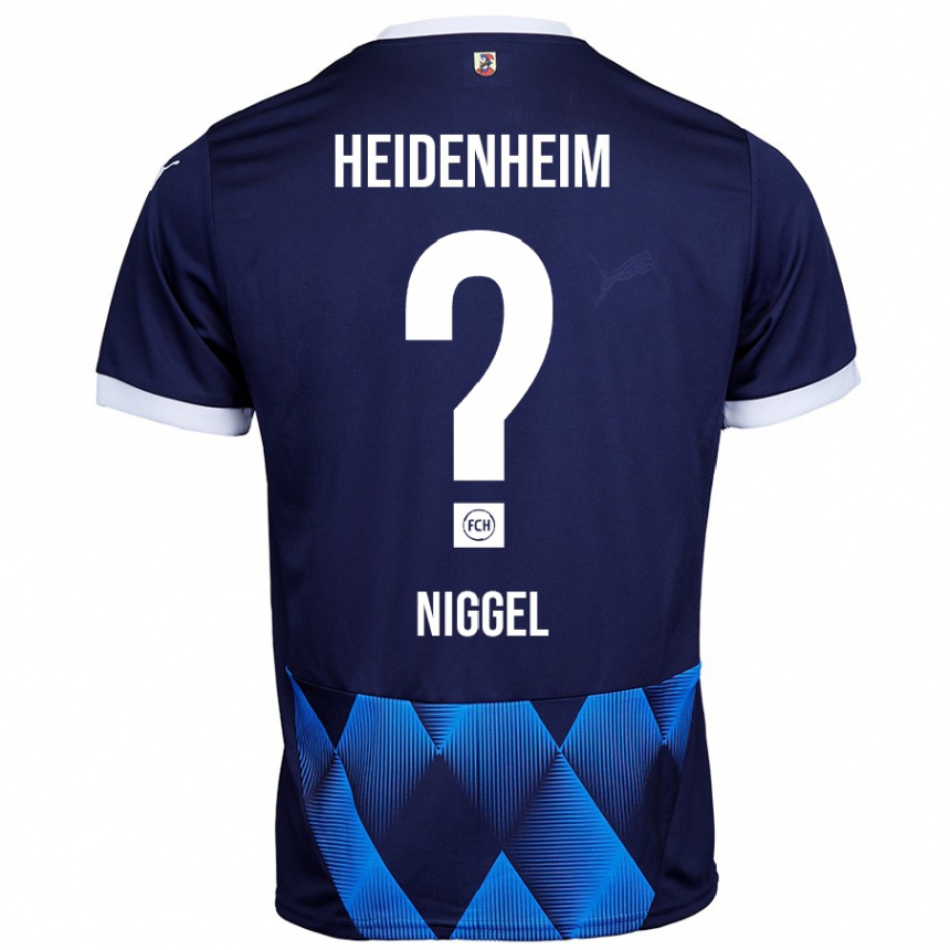 Niño Fútbol Camiseta Henrik Niggel #0 Azul Marino Oscuro 2ª Equipación 2024/25 México