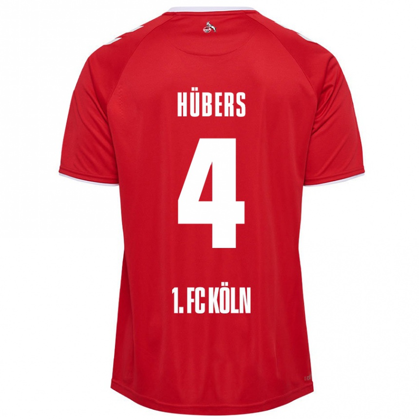 Niño Fútbol Camiseta Timo Hübers #4 Rojo Blanco 2ª Equipación 2024/25 México