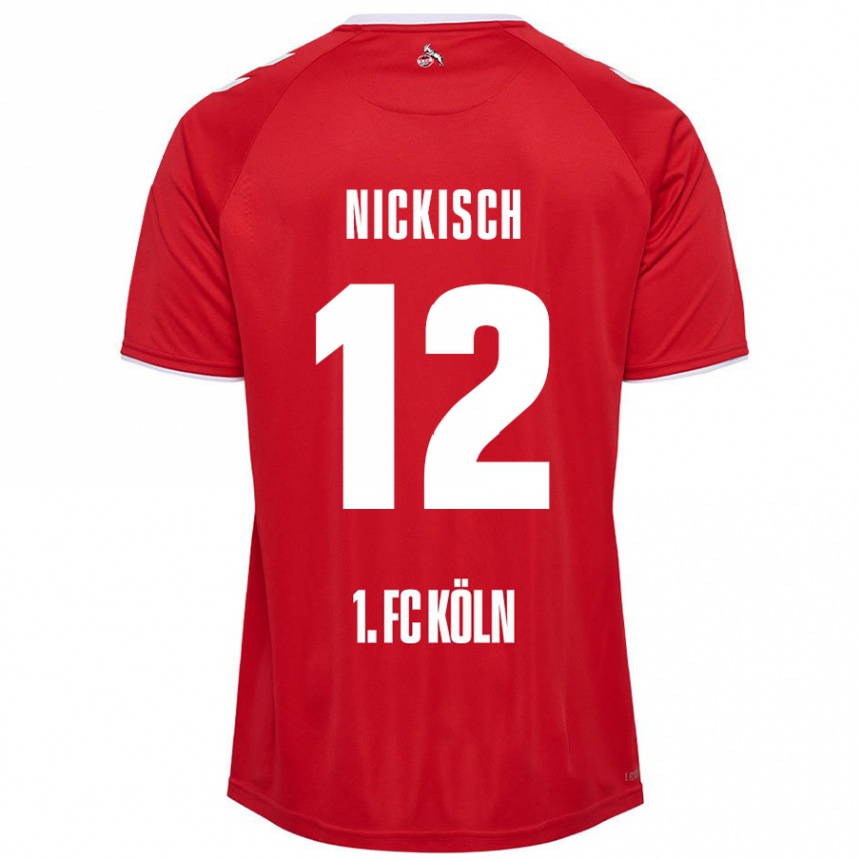 Niño Fútbol Camiseta Jonas Nickisch #12 Rojo Blanco 2ª Equipación 2024/25 México