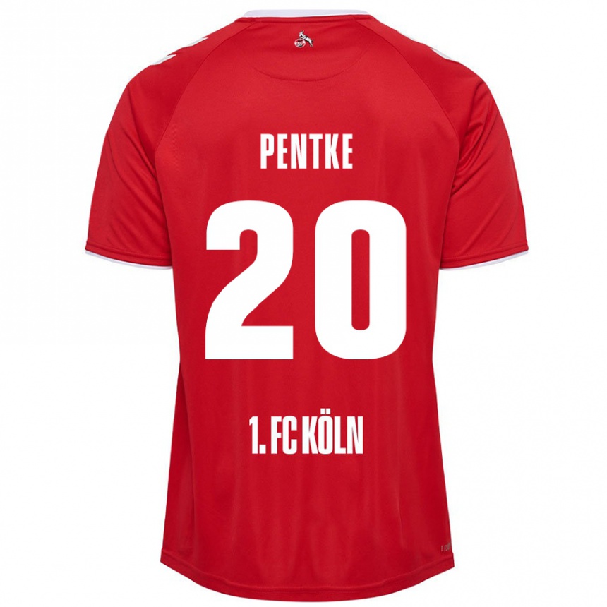 Niño Fútbol Camiseta Philipp Pentke #20 Rojo Blanco 2ª Equipación 2024/25 México