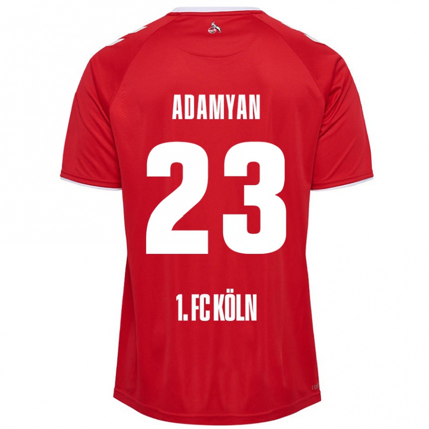 Niño Fútbol Camiseta Sargis Adamyan #23 Rojo Blanco 2ª Equipación 2024/25 México