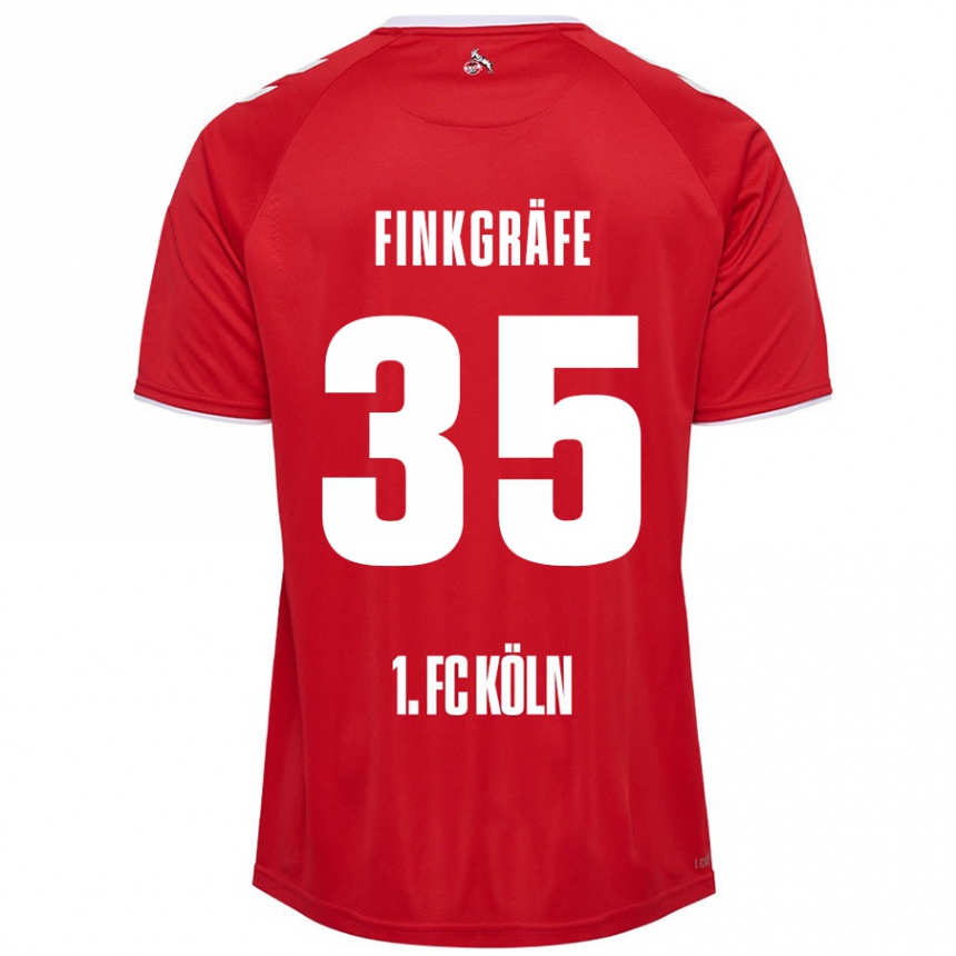 Niño Fútbol Camiseta Max Finkgräfe #35 Rojo Blanco 2ª Equipación 2024/25 México