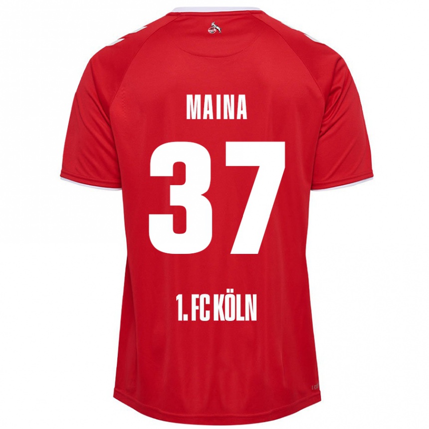 Niño Fútbol Camiseta Linton Maina #37 Rojo Blanco 2ª Equipación 2024/25 México