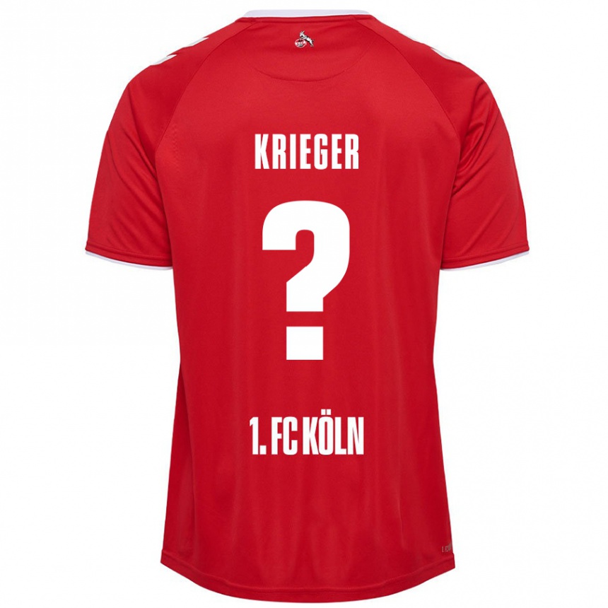 Niño Fútbol Camiseta Karl Krieger #0 Rojo Blanco 2ª Equipación 2024/25 México