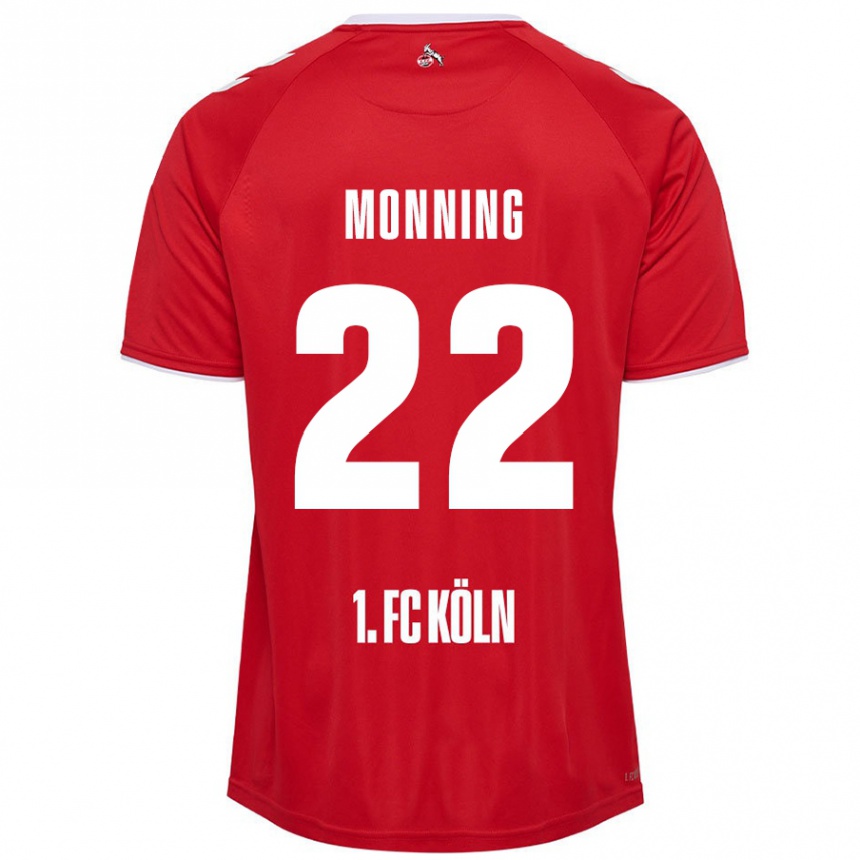 Niño Fútbol Camiseta Marlon Monning #22 Rojo Blanco 2ª Equipación 2024/25 México