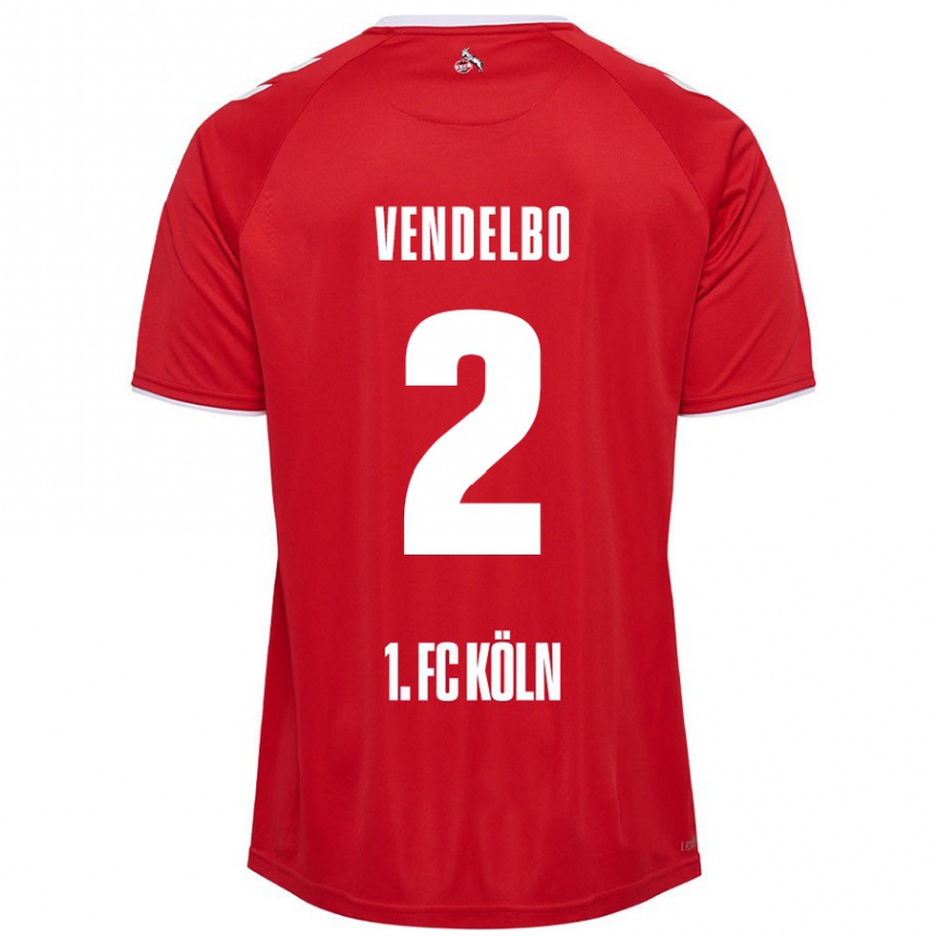 Niño Fútbol Camiseta Sofie Vendelbo #2 Rojo Blanco 2ª Equipación 2024/25 México