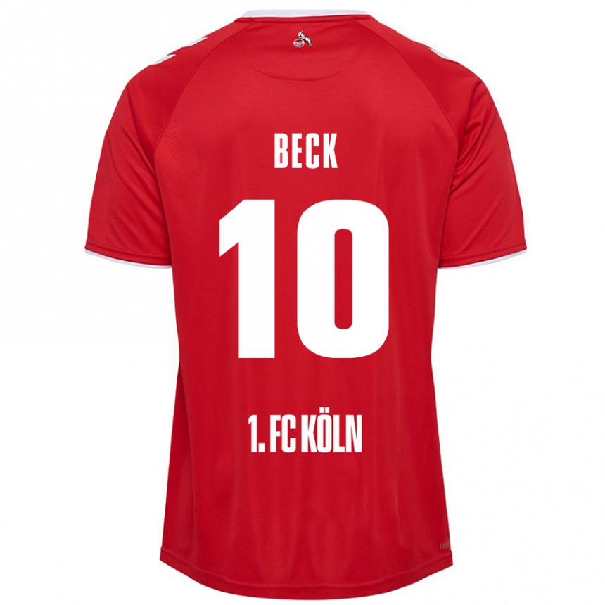 Niño Fútbol Camiseta Sharon Beck #10 Rojo Blanco 2ª Equipación 2024/25 México