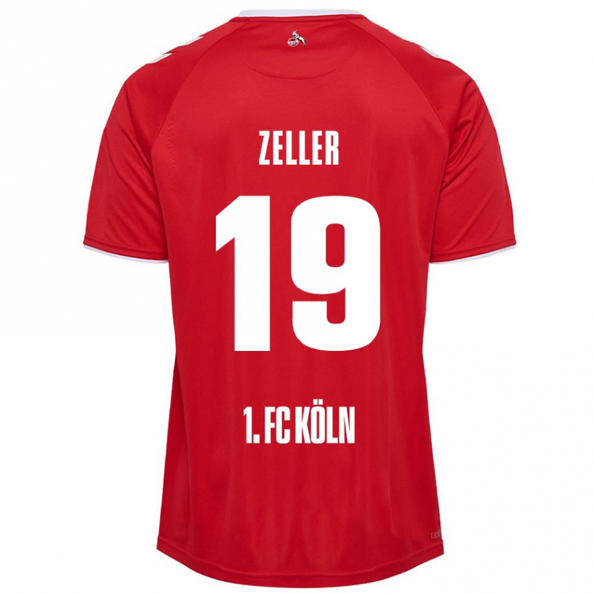 Niño Fútbol Camiseta Dóra Zeller #19 Rojo Blanco 2ª Equipación 2024/25 México