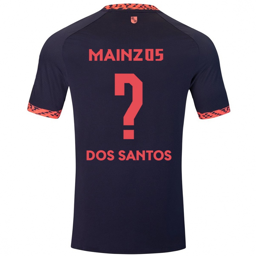 Niño Fútbol Camiseta Alexandre Tavares Dos Santos #0 Azul Coral Rojo 2ª Equipación 2024/25 México