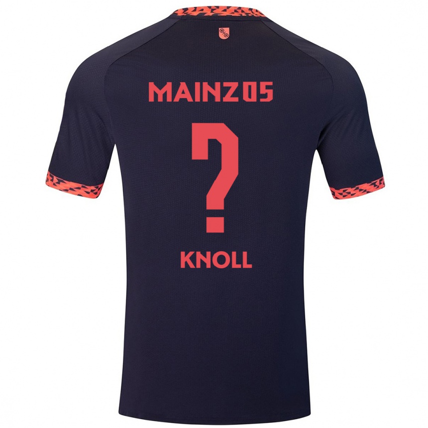 Niño Fútbol Camiseta Max Knoll #0 Azul Coral Rojo 2ª Equipación 2024/25 México