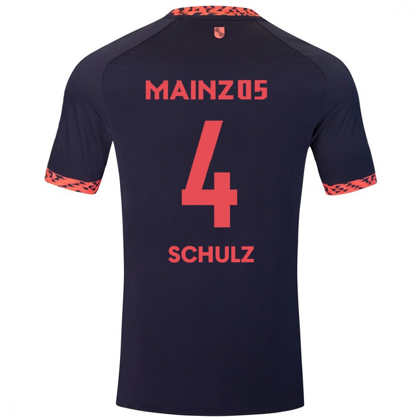 Niño Fútbol Camiseta Philipp Schulz #4 Azul Coral Rojo 2ª Equipación 2024/25 México