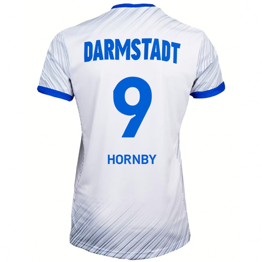 Niño Fútbol Camiseta Fraser Hornby #9 Blanco Azul 2ª Equipación 2024/25 México