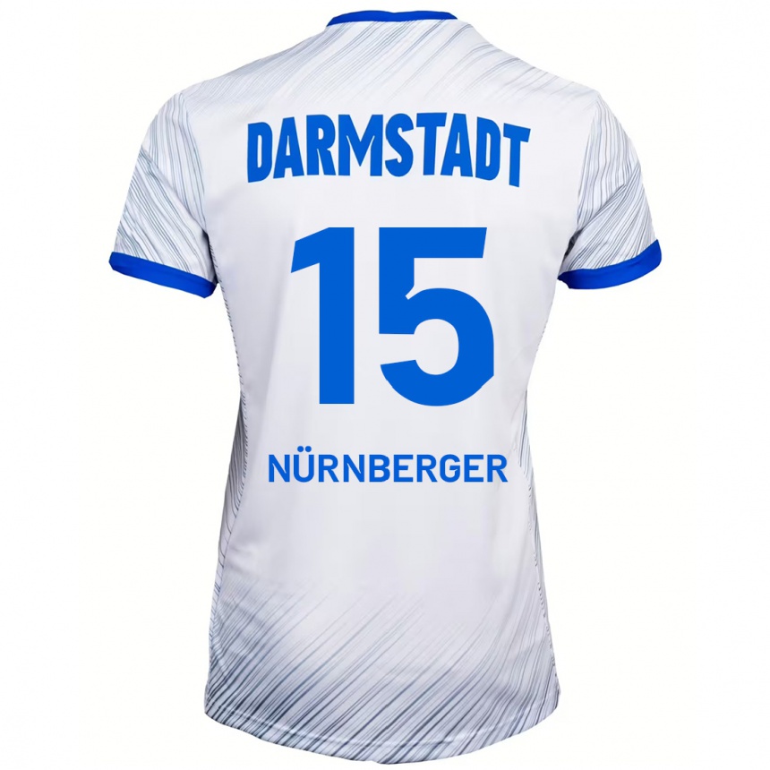 Niño Fútbol Camiseta Fabian Nürnberger #15 Blanco Azul 2ª Equipación 2024/25 México