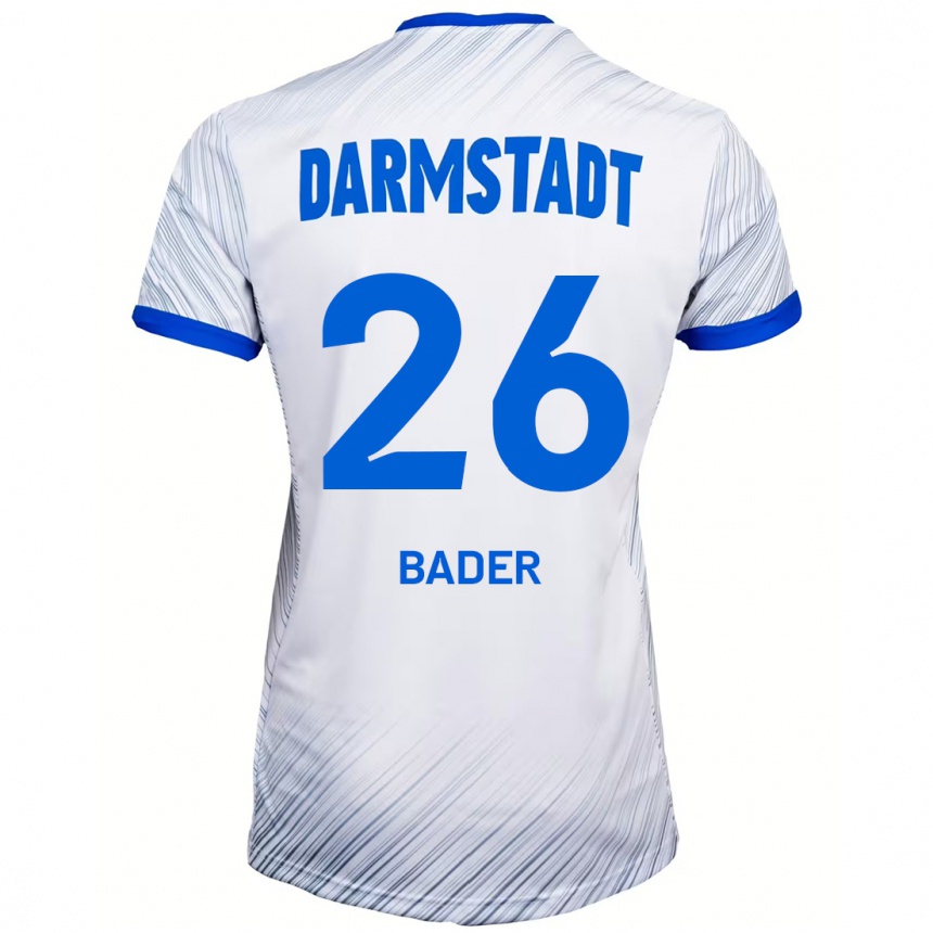 Niño Fútbol Camiseta Matthias Bader #26 Blanco Azul 2ª Equipación 2024/25 México