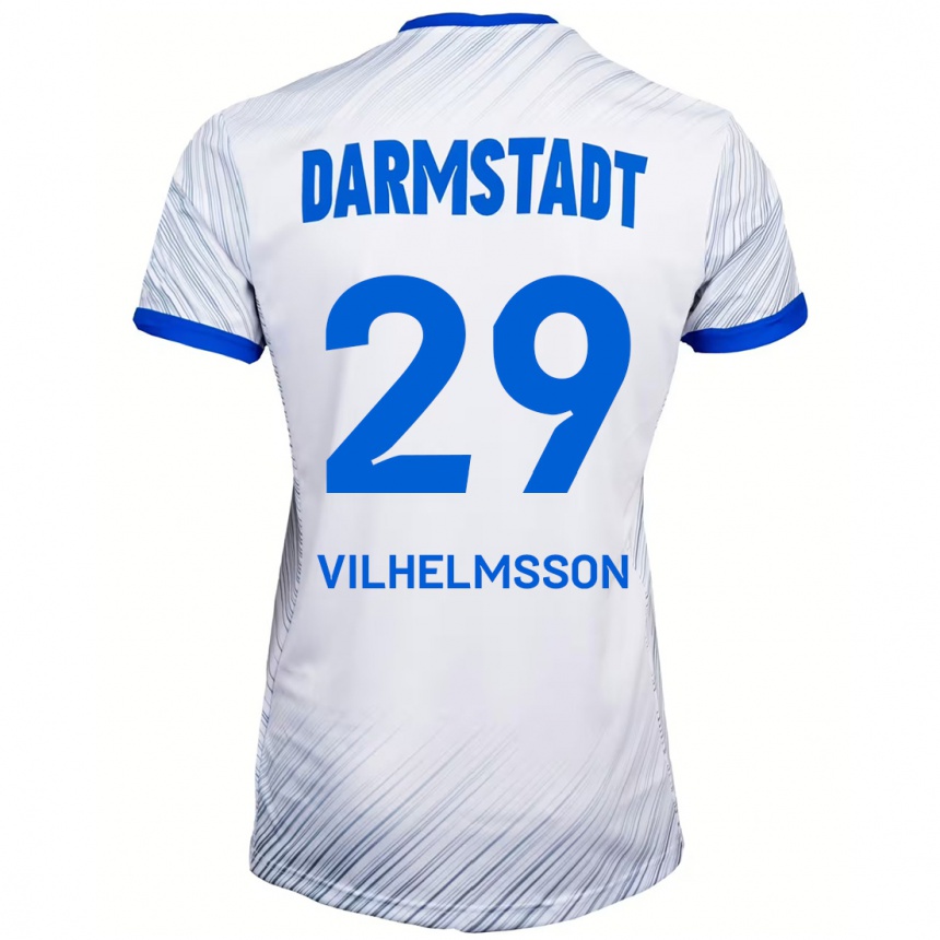 Niño Fútbol Camiseta Oscar Vilhelmsson #29 Blanco Azul 2ª Equipación 2024/25 México