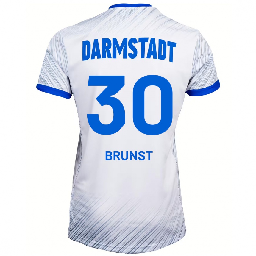 Niño Fútbol Camiseta Alexander Brunst #30 Blanco Azul 2ª Equipación 2024/25 México