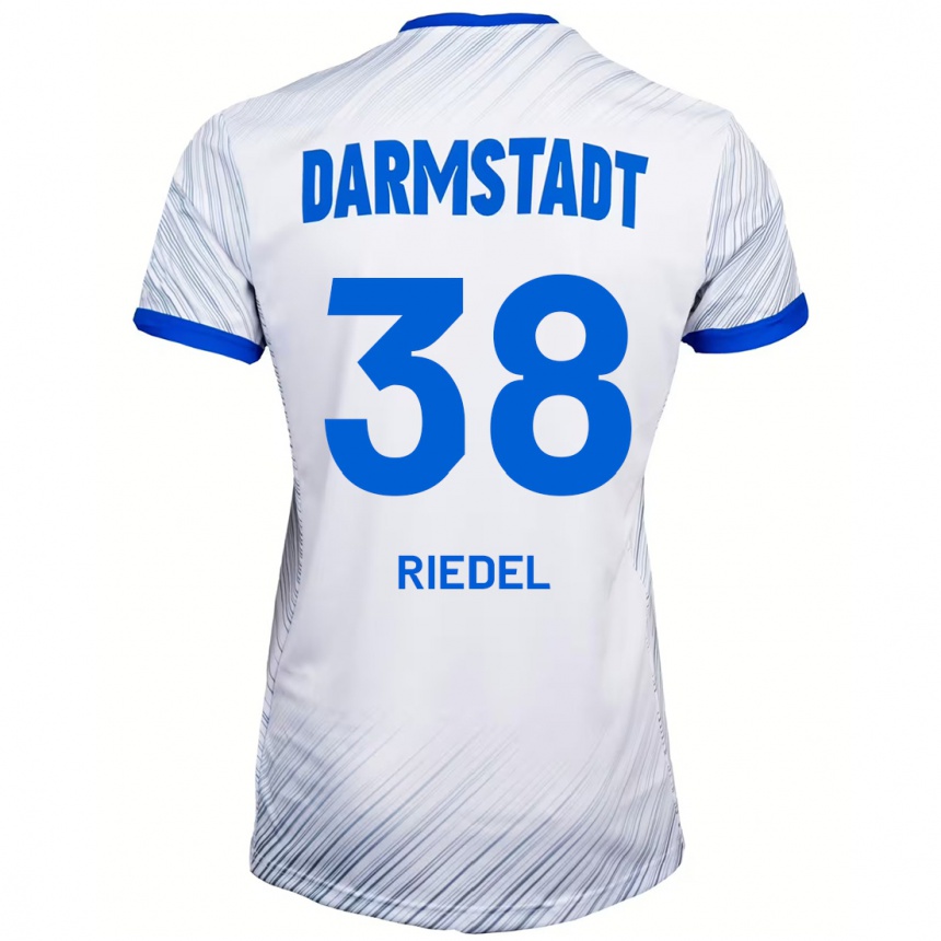 Niño Fútbol Camiseta Clemens Riedel #38 Blanco Azul 2ª Equipación 2024/25 México