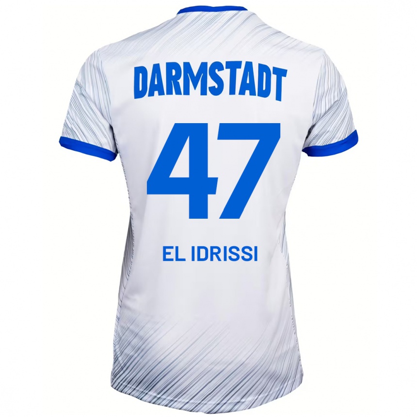 Niño Fútbol Camiseta Othmane El Idrissi #47 Blanco Azul 2ª Equipación 2024/25 México