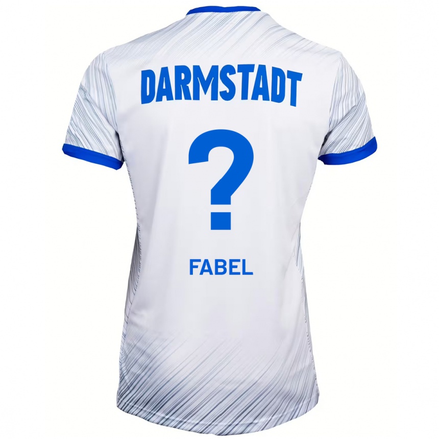 Niño Fútbol Camiseta Lukas Fabel #0 Blanco Azul 2ª Equipación 2024/25 México