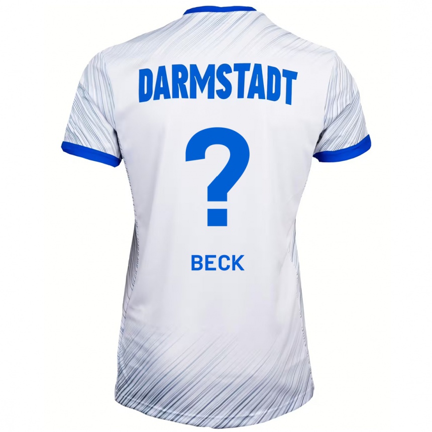 Niño Fútbol Camiseta Kerim Beck #0 Blanco Azul 2ª Equipación 2024/25 México