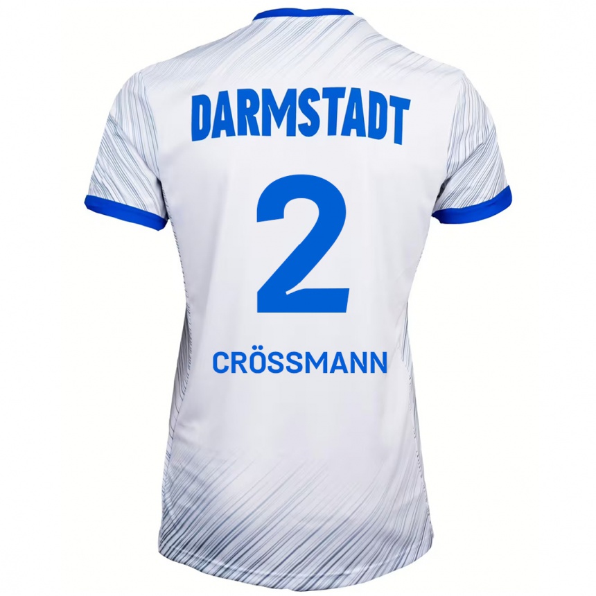 Niño Fútbol Camiseta Elias Crößmann #2 Blanco Azul 2ª Equipación 2024/25 México