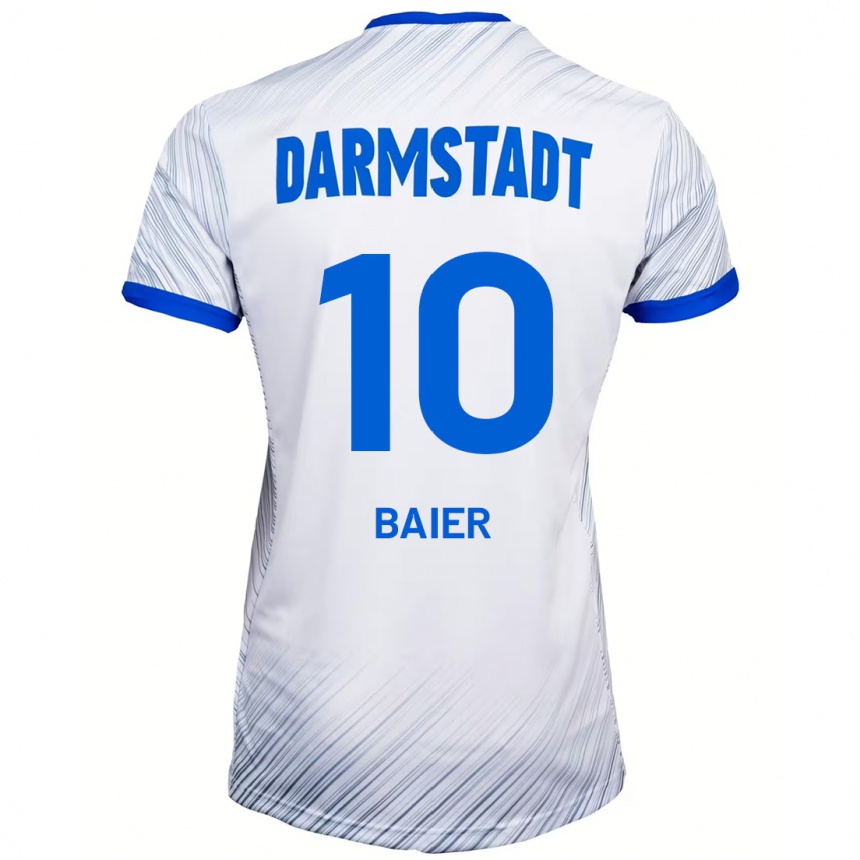 Niño Fútbol Camiseta Nico Baier #10 Blanco Azul 2ª Equipación 2024/25 México