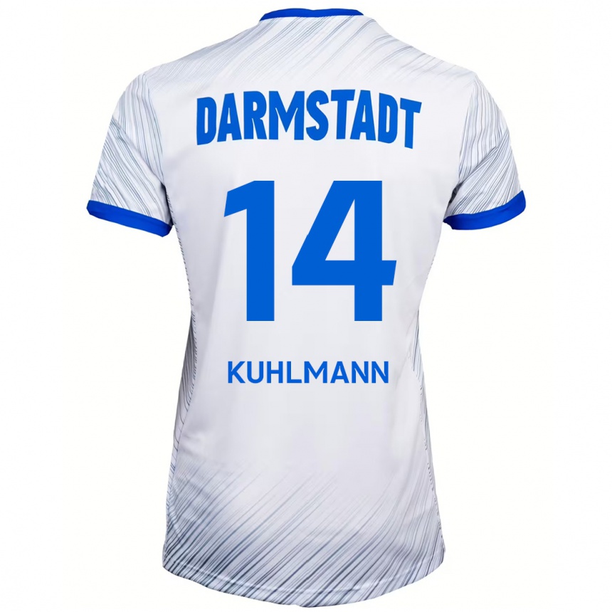 Niño Fútbol Camiseta Marcel Kuhlmann #14 Blanco Azul 2ª Equipación 2024/25 México