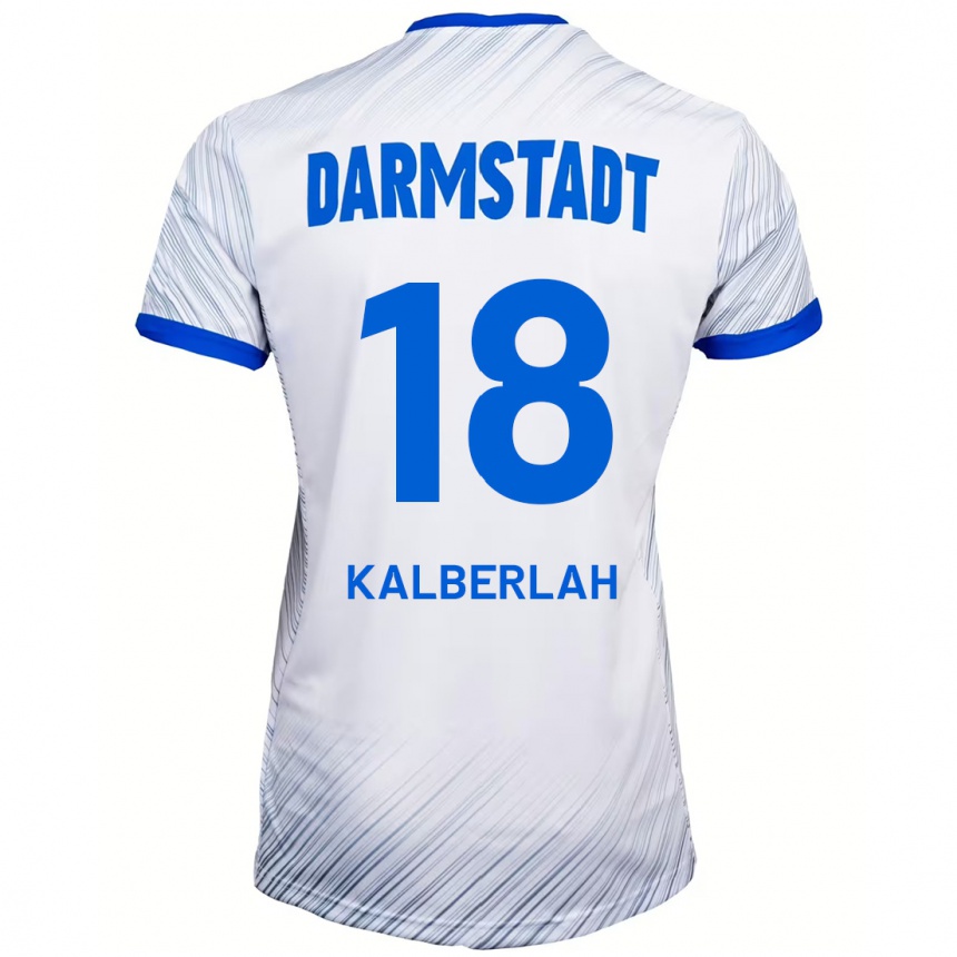 Niño Fútbol Camiseta Simon Kalberlah #18 Blanco Azul 2ª Equipación 2024/25 México