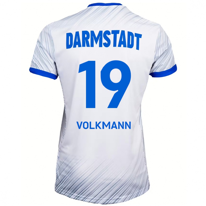 Niño Fútbol Camiseta Japhet Volkmann #19 Blanco Azul 2ª Equipación 2024/25 México