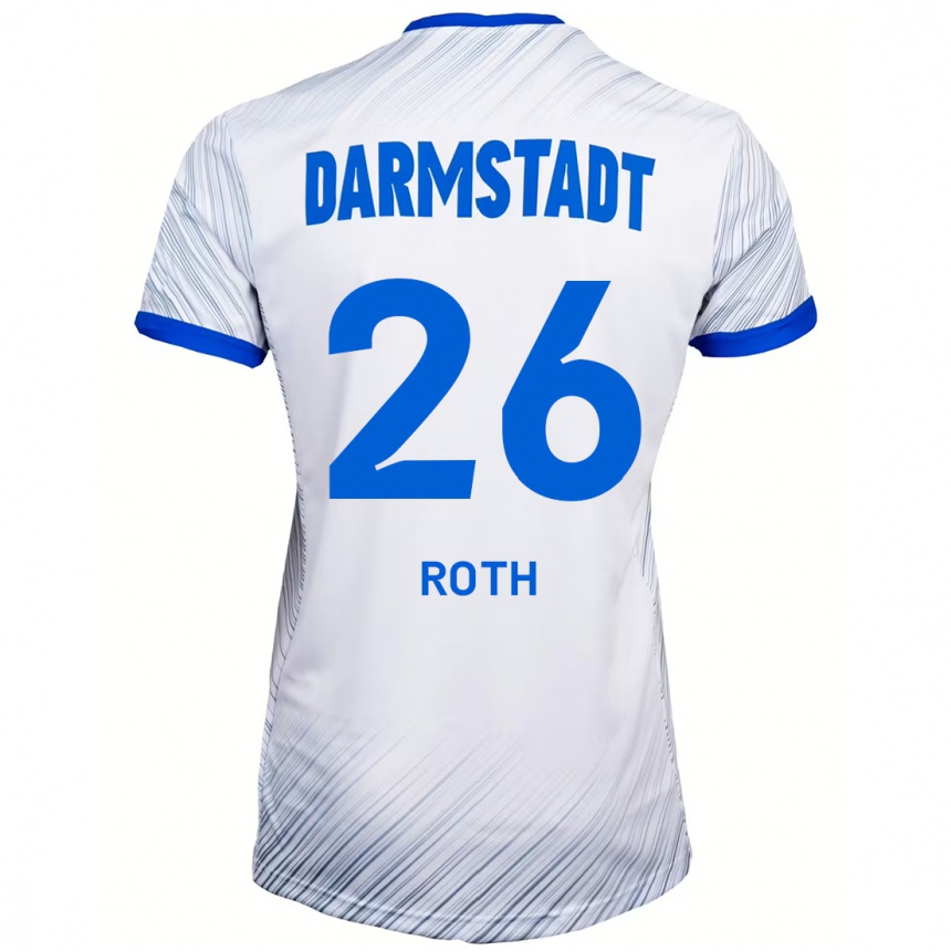 Niño Fútbol Camiseta Maximilian Roth #26 Blanco Azul 2ª Equipación 2024/25 México