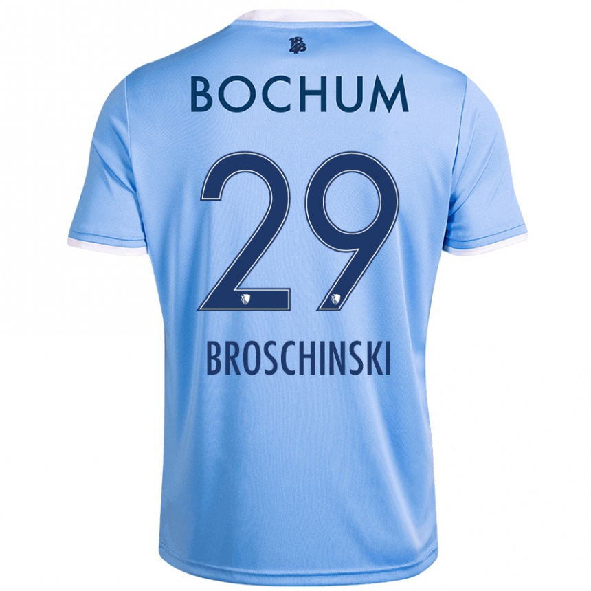 Niño Fútbol Camiseta Moritz Broschinski #29 Azul Cielo 2ª Equipación 2024/25 México