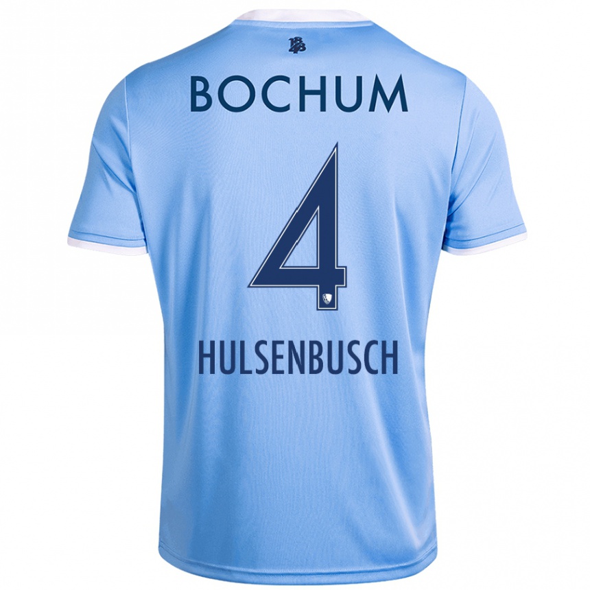 Niño Fútbol Camiseta Daniel Hülsenbusch #4 Azul Cielo 2ª Equipación 2024/25 México