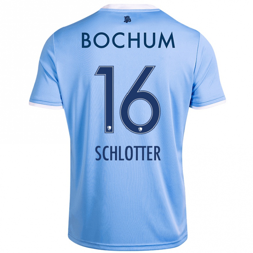 Niño Fútbol Camiseta Joel Schlotter #16 Azul Cielo 2ª Equipación 2024/25 México